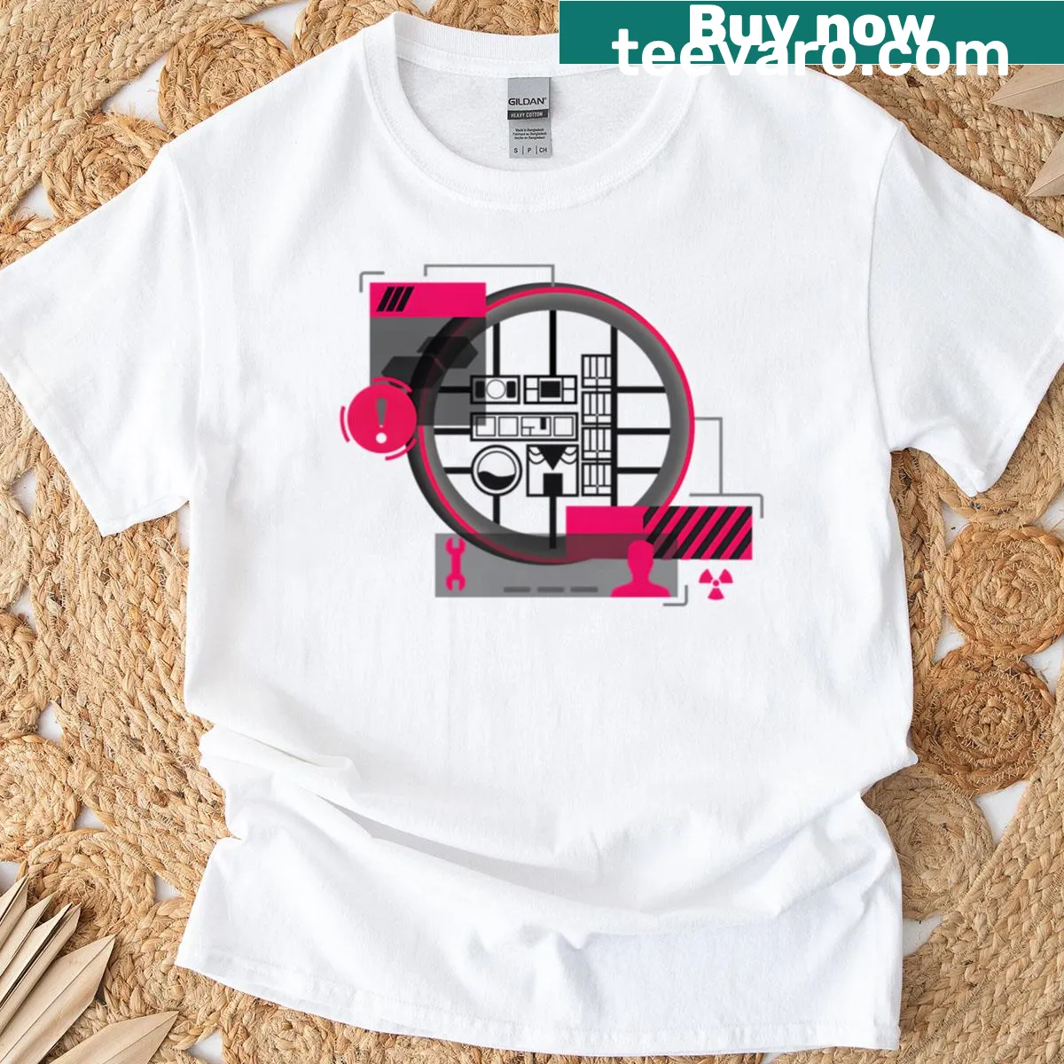 Artistic design printed on The Alters Ui Artwork T-shirt — on a men's t-shirt