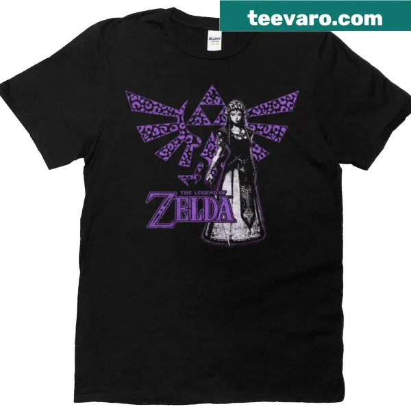 Playful Hyrule Princess T-shirt with cheetah print illustration