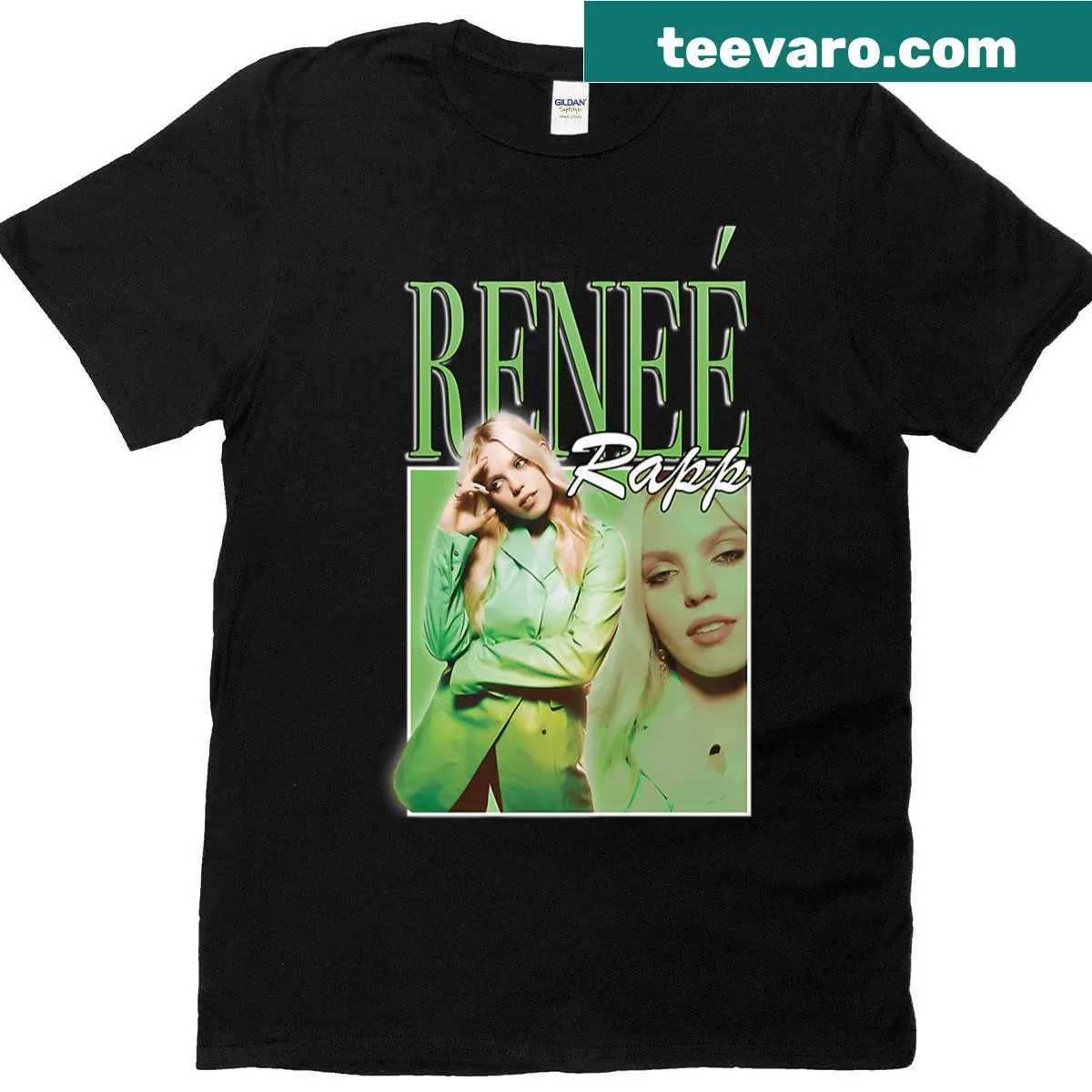 Vintage T-shirt featuring classic singer logo and album art — on a men's t-shirt