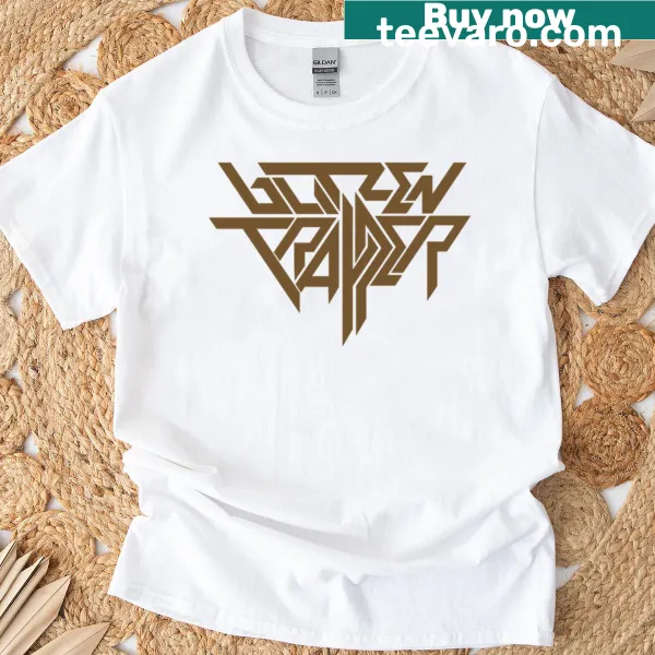 Playful trapper logo design on a T-shirt