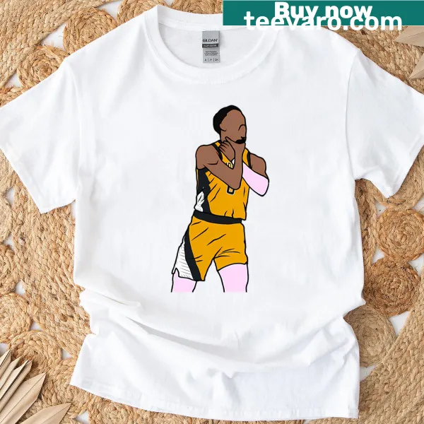 T-shirt featuring Tyrese Haliburton's choke celebration graphic