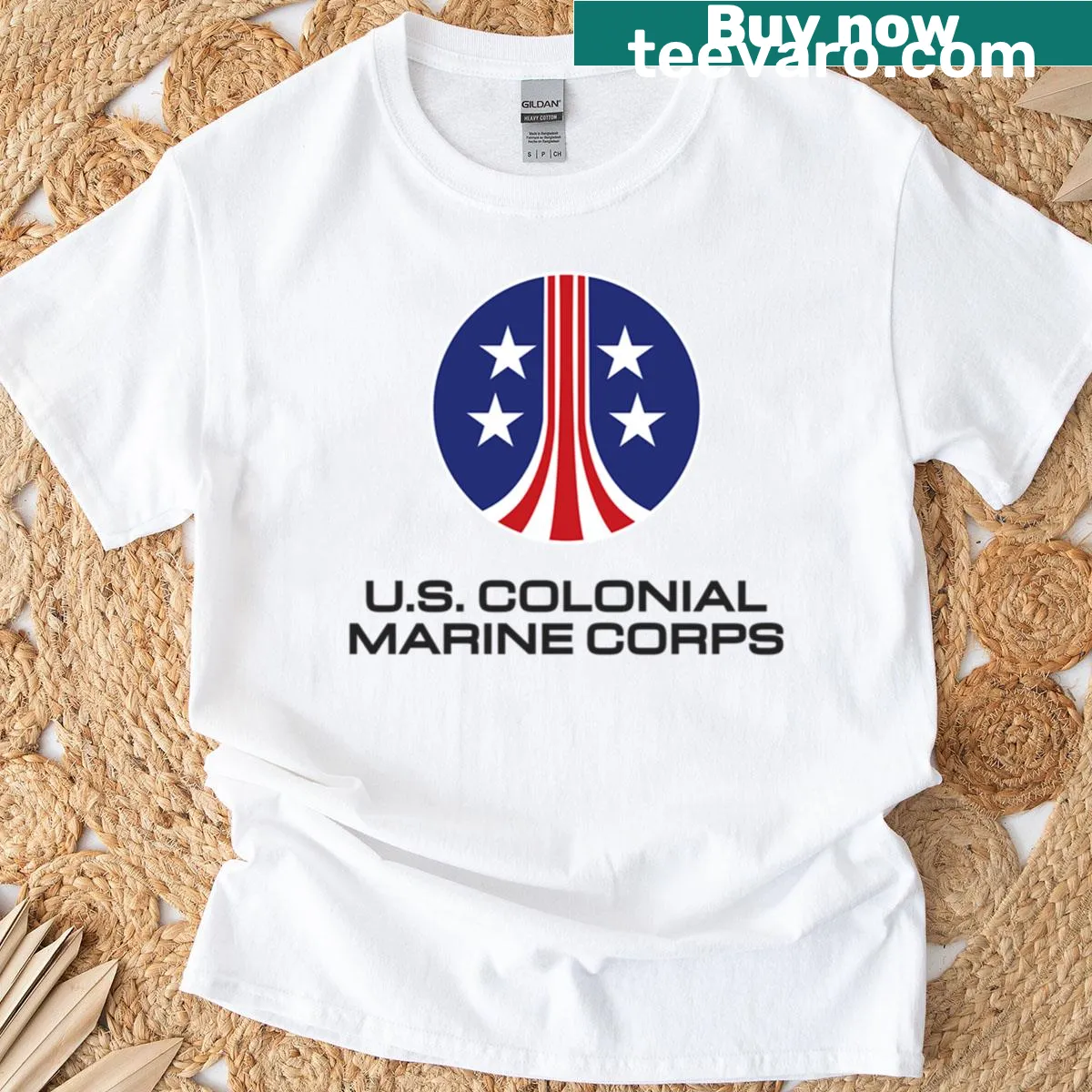 Oversized T-shirt featuring the Uscm symbol — on a men's t-shirt