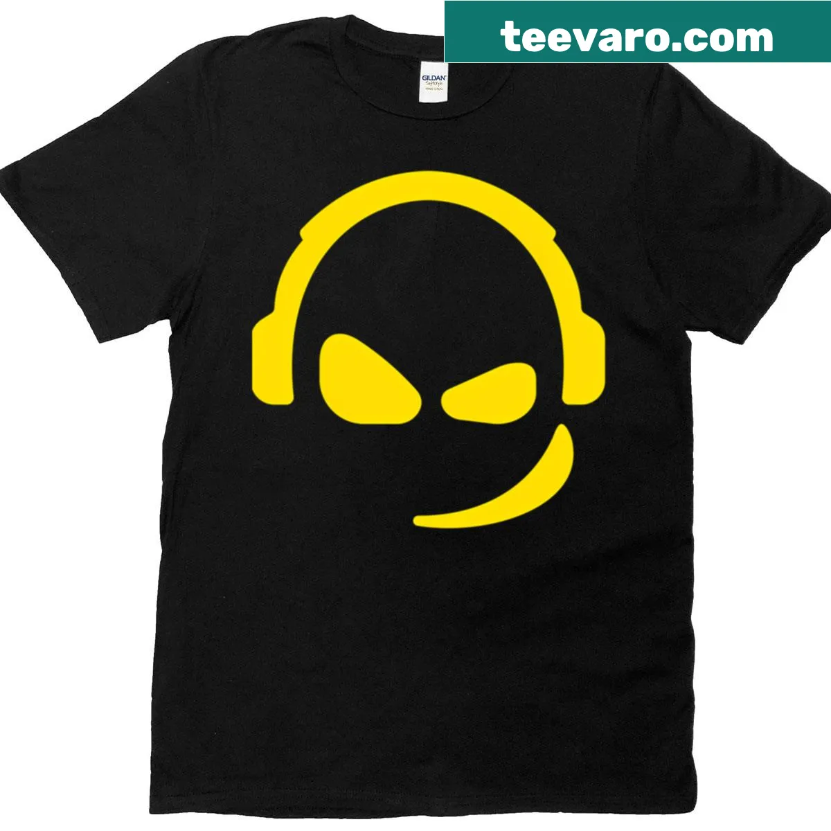 Gaming-themed typography on a t-shirt — on a men's t-shirt