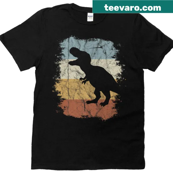 Vintage T-shirt featuring a T-rex silhouette for kids