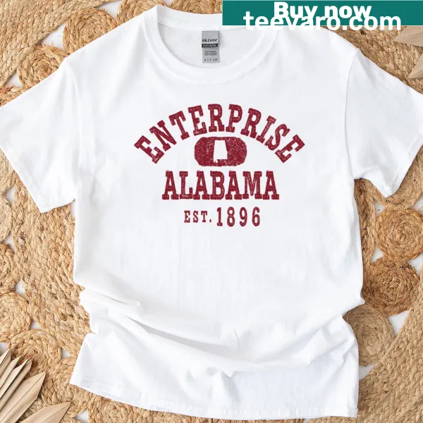 Retro t-shirt representing Enterprise, Alabama