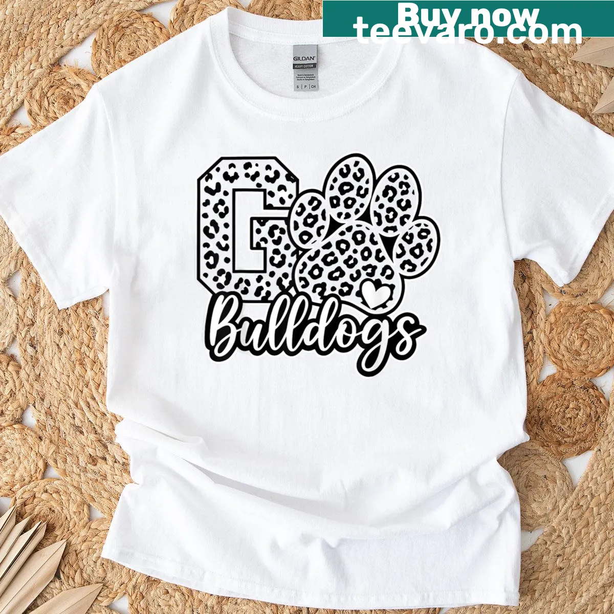 Bulldogs emblem T-shirt for team spirit — on a men's t-shirt