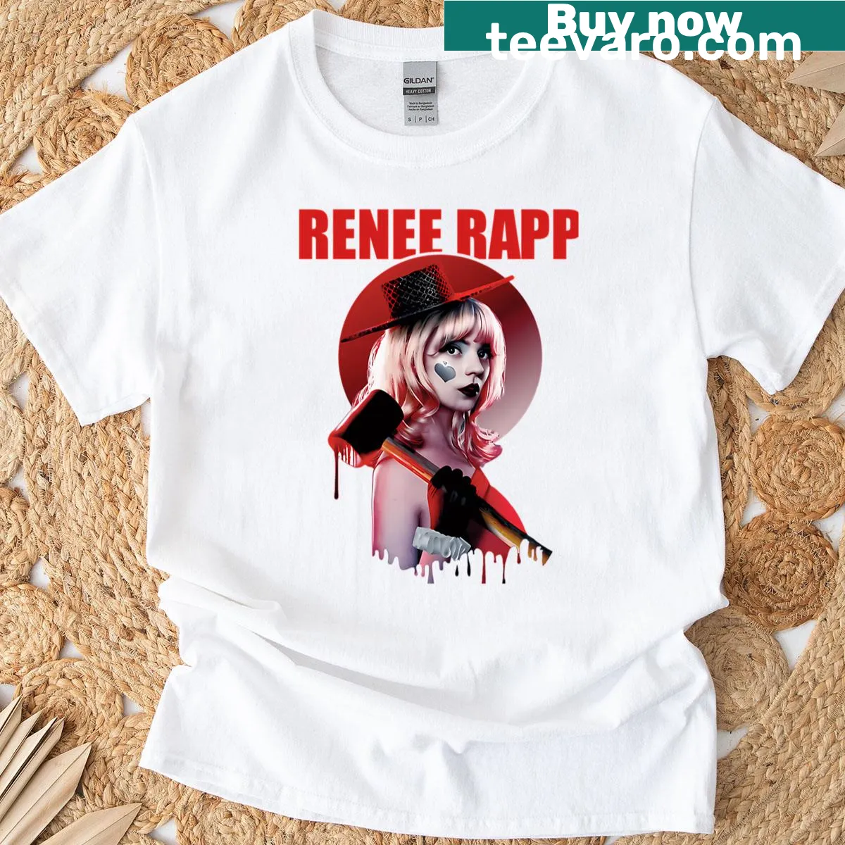 Retro logo T-shirt honoring music actresses — on a men's t-shirt