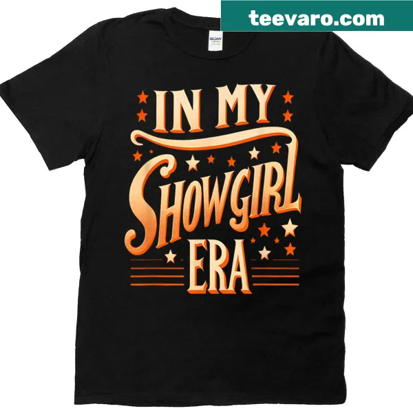 T-shirt designed for girls featuring a whimsical vintage showgirl illustration