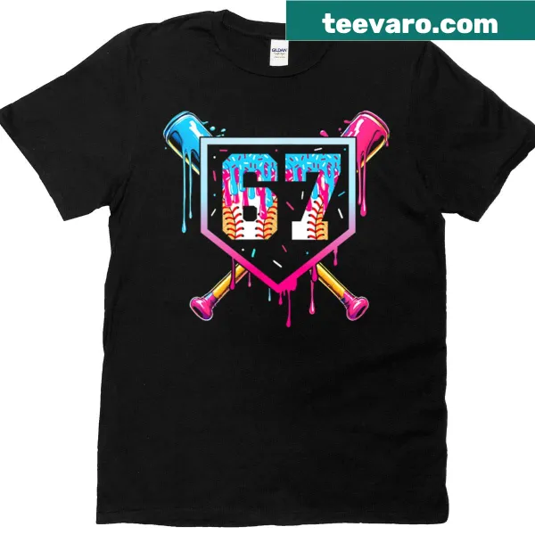 Funny ice cream drip meme T-shirt with text on both sides