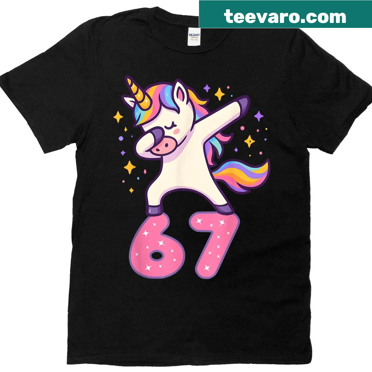 Funny kids t-shirt featuring unicorn graphics and meme text — on a men's t-shirt