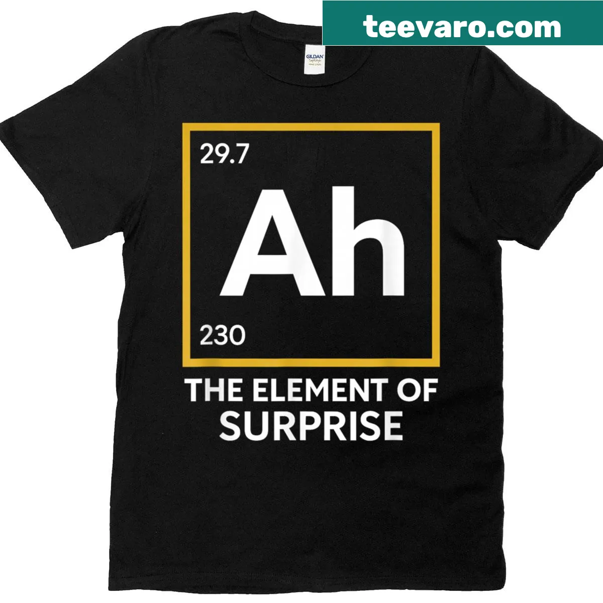 Humorous chemistry t-shirt featuring a playful science pun — on a men's t-shirt