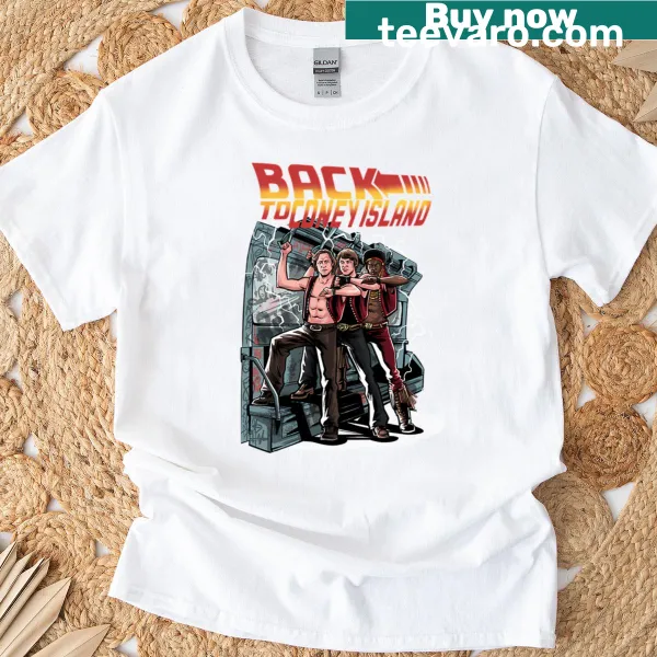 Illustrated design of Coney Island on a t-shirt