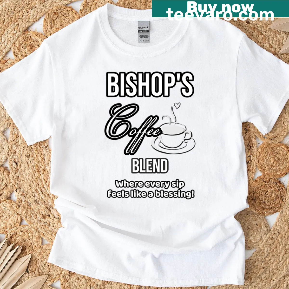 Whimsical coffee blend graphic on a playful T-shirt — on a men's t-shirt