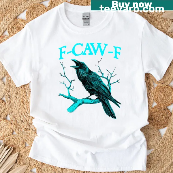 Retro graphic with black crow and saying on a t-shirt