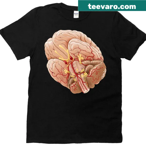 T-shirt with 'Brain - Base' typography design