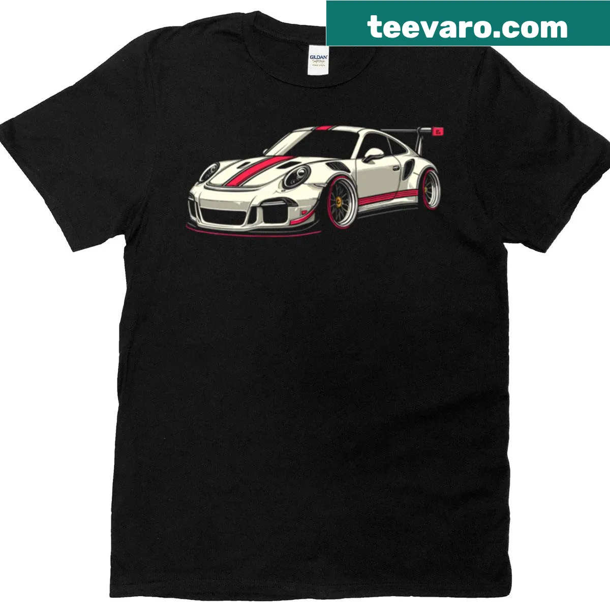 Graphic t-shirt depicting automotive culture with speed themes — on a men's t-shirt