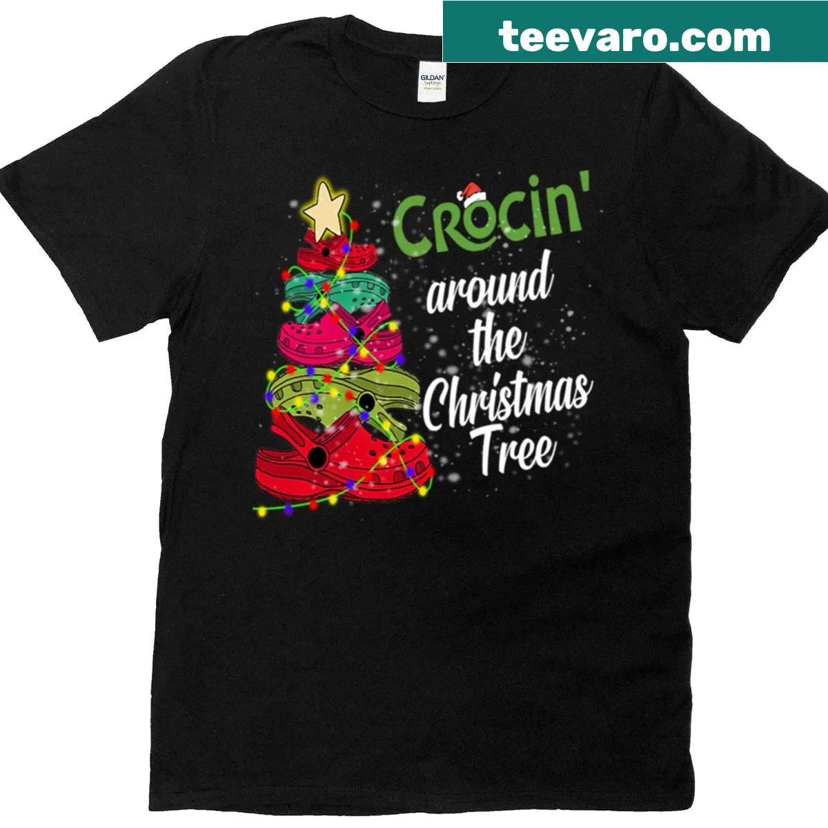 Christmas-themed T-shirt with a playful holiday phrase — on a men's t-shirt