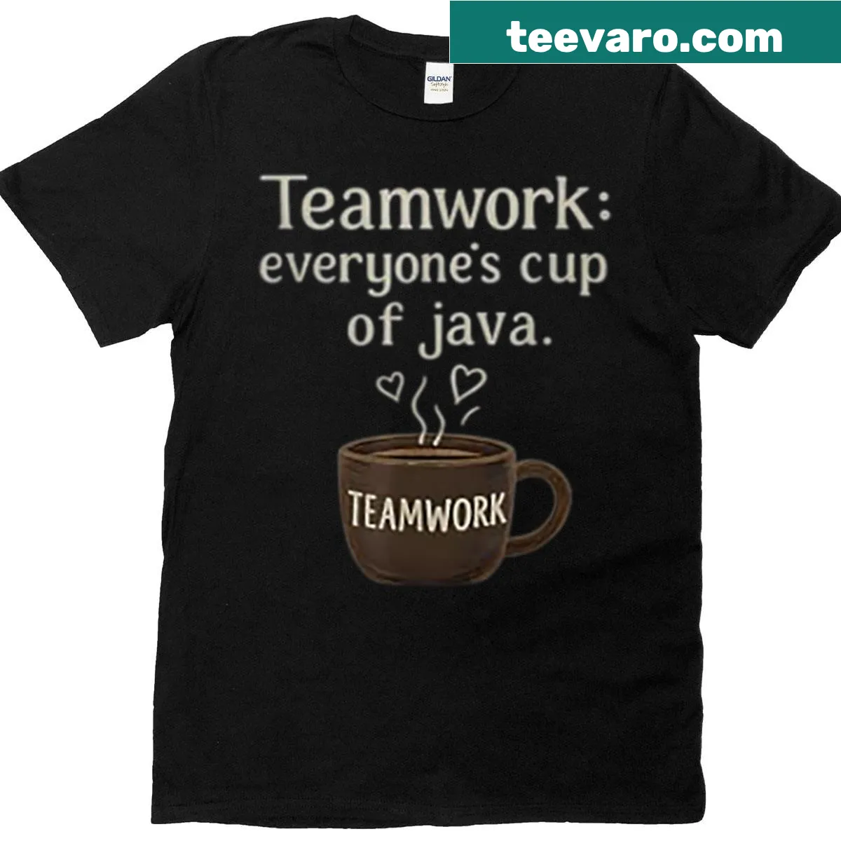 Cute coffee mug graphic T-shirt for coffee lovers — on a men's t-shirt