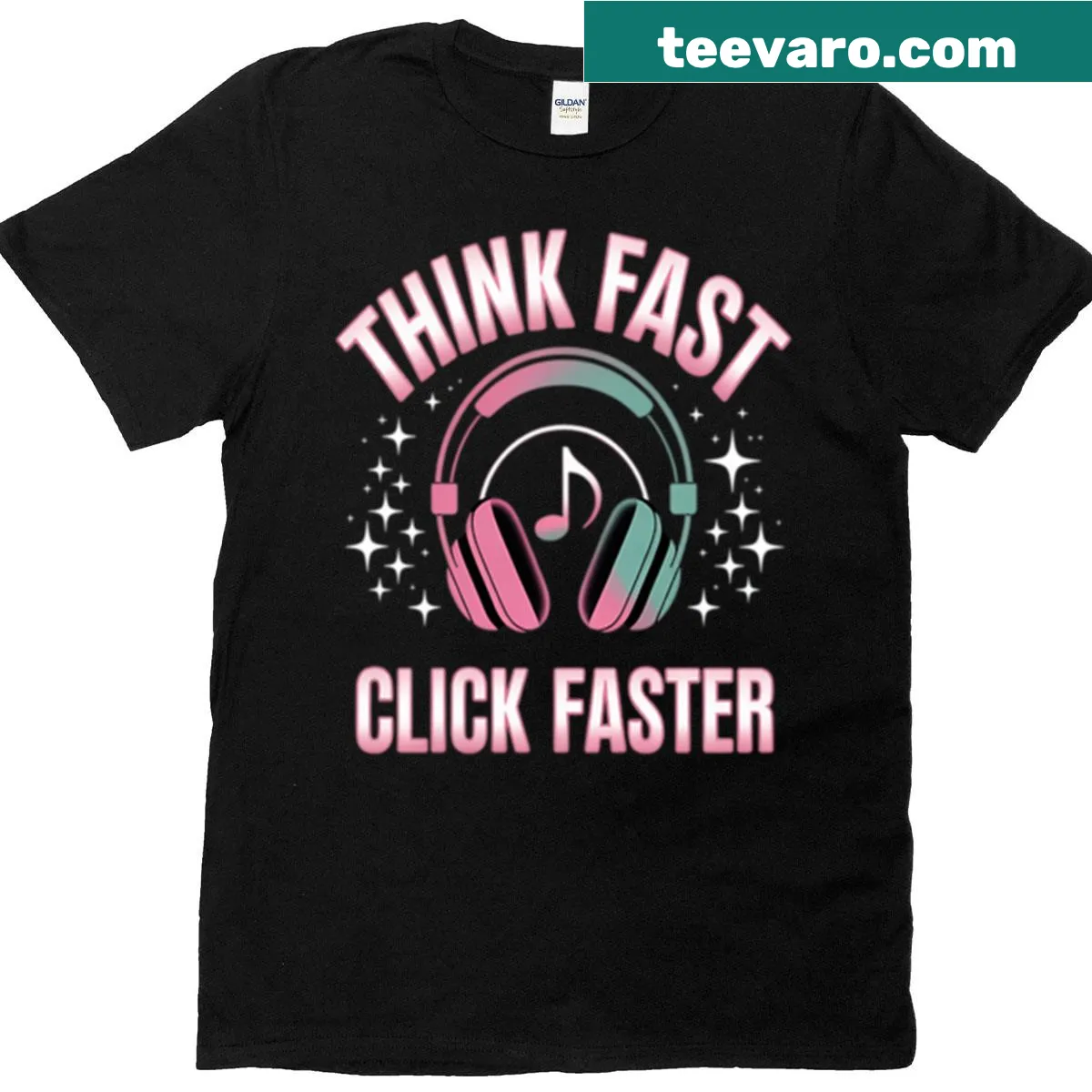 Kawaii gamer t-shirt with adorable gaming-themed graphics — on a men's t-shirt