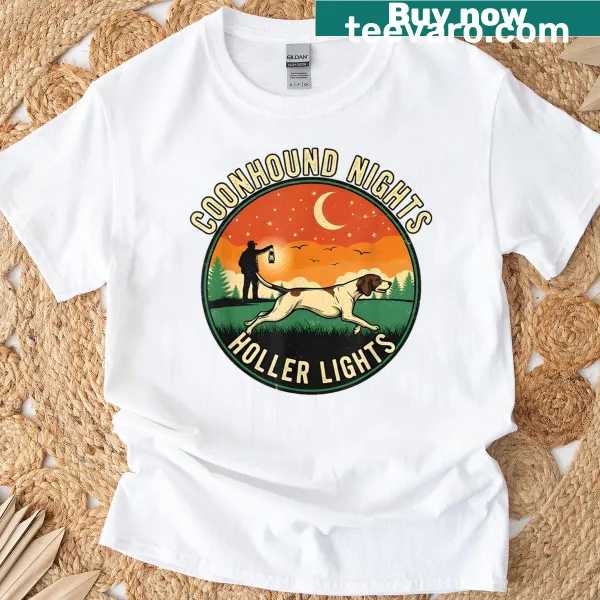 Vintage-style T-shirt with a Coonhound graphic