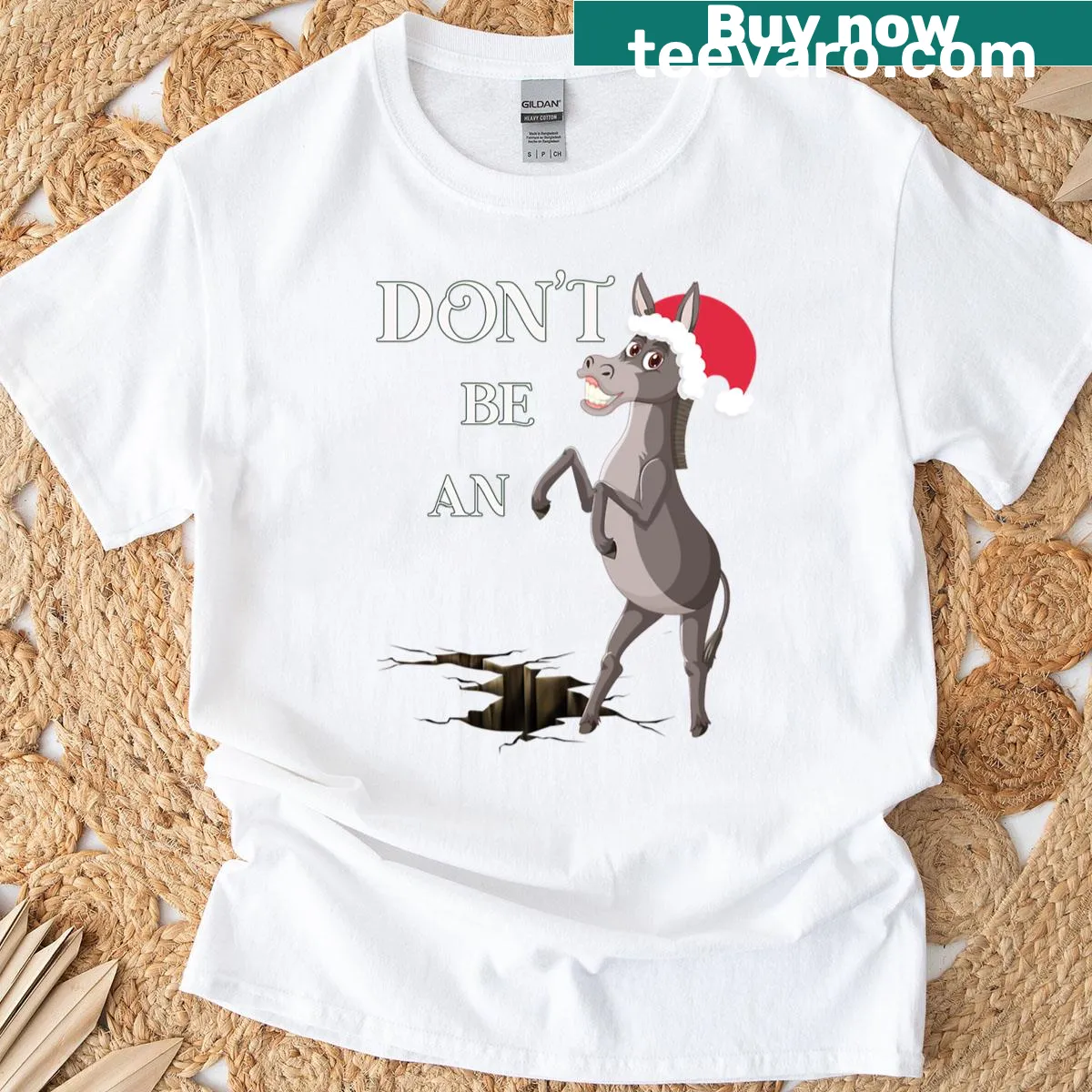 Bold humorous Christmas statement on a T-shirt — on a men's t-shirt