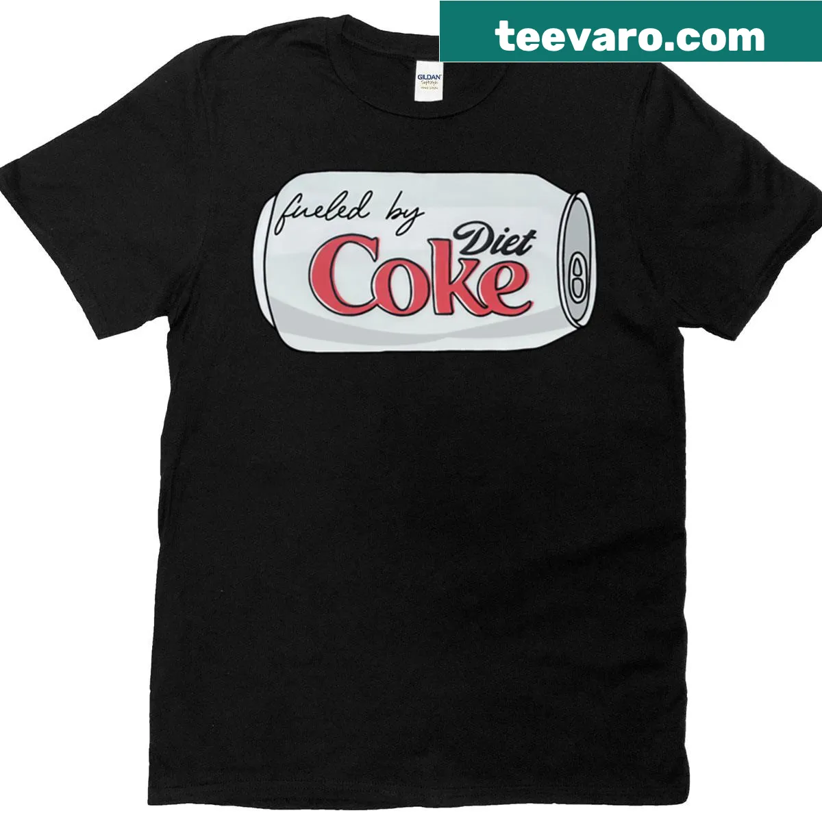 Funny soda lover diet shirt with Coke reference — on a men's t-shirt