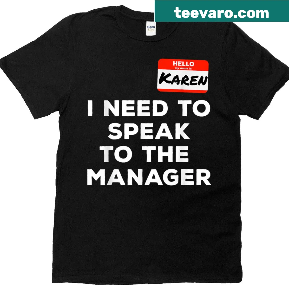Funny Karen meme graphic on a costume T-shirt — on a men's t-shirt