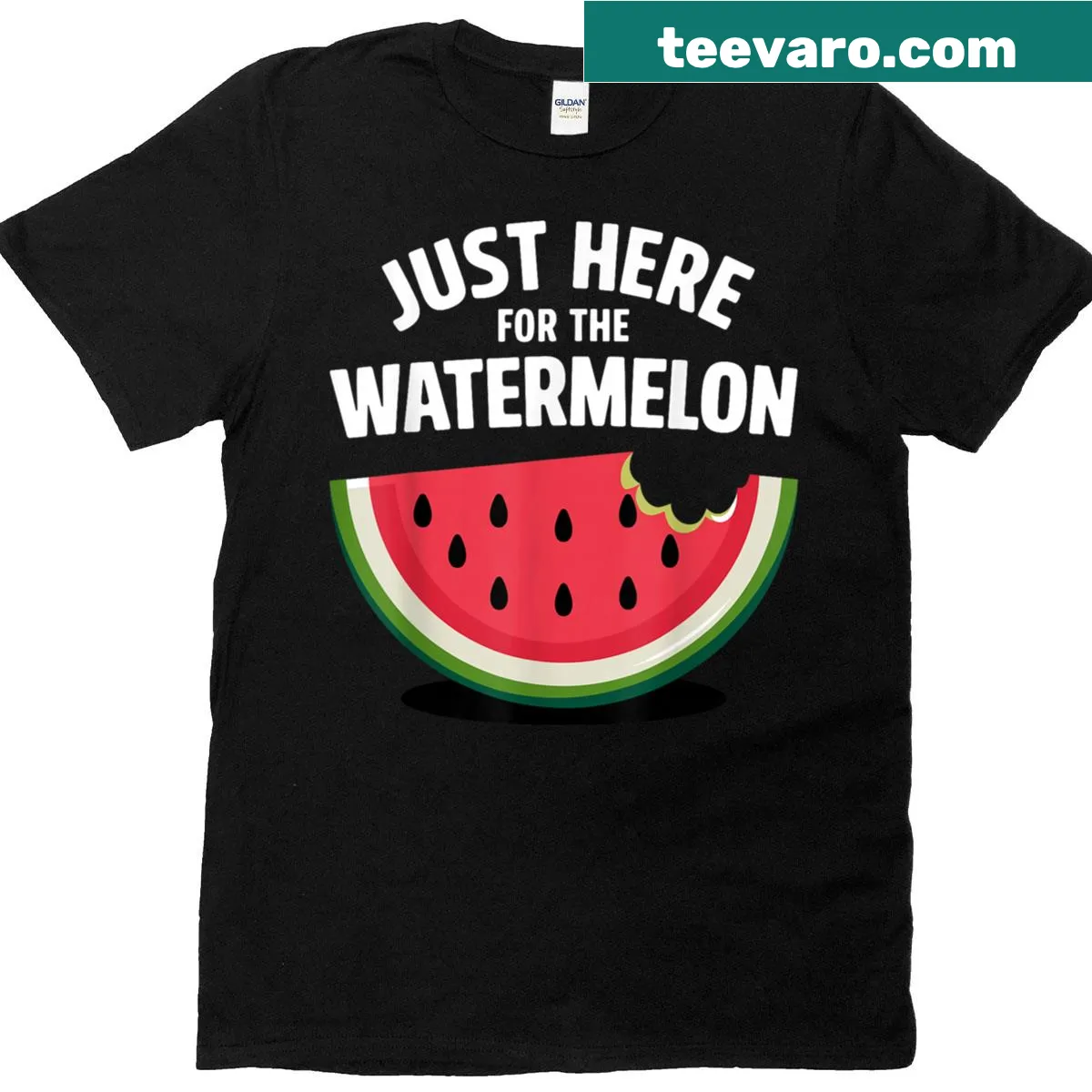 Illustrated watermelon graphic with playful text for fruit lovers — on a men's t-shirt