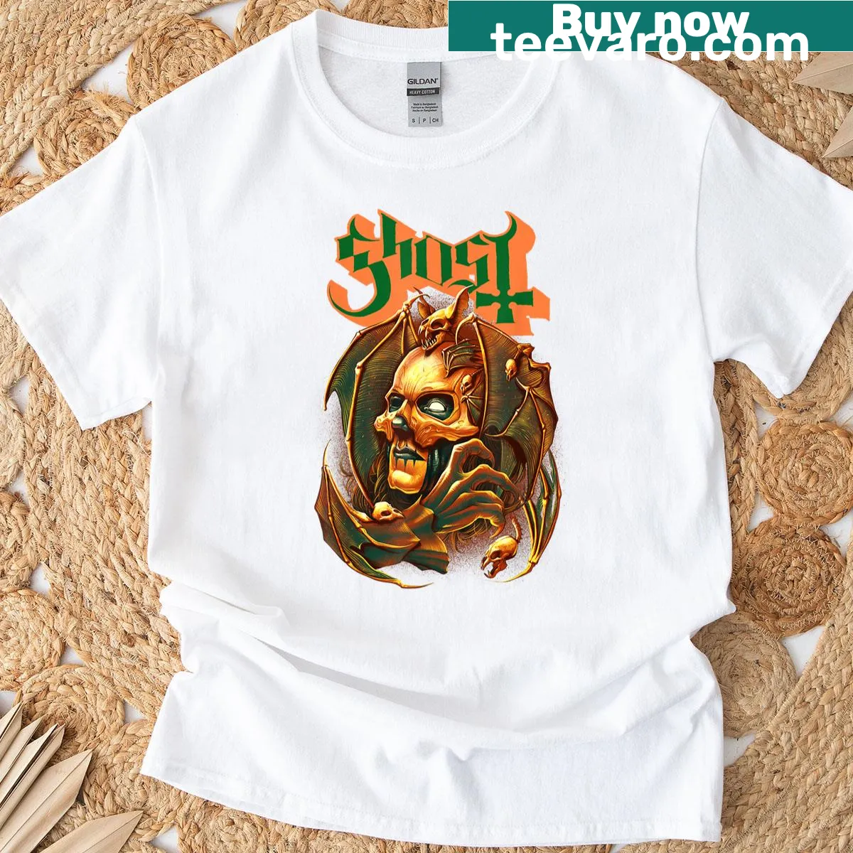 Fun t-shirt featuring the phrase 'Ghost Feeders' — on a men's t-shirt