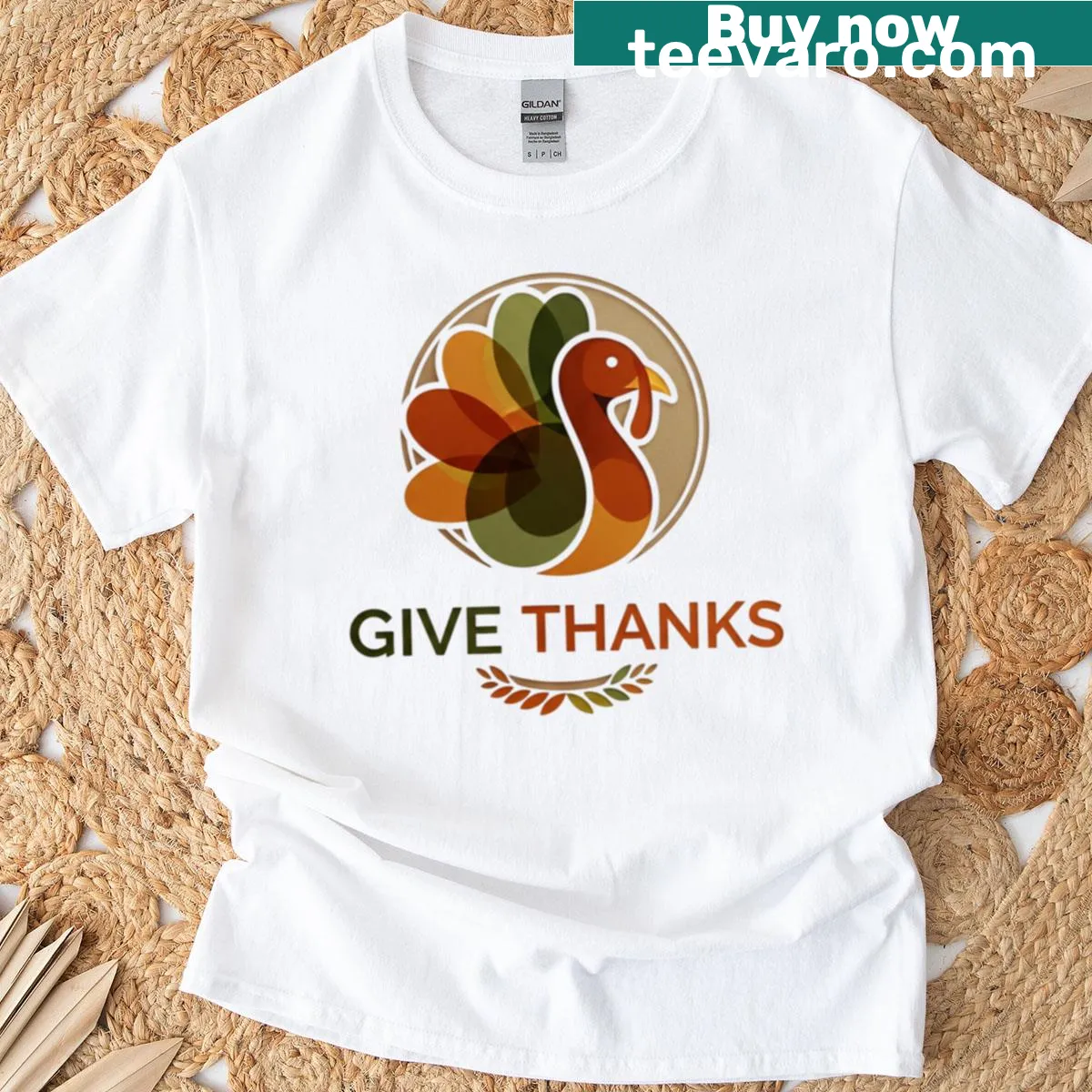 Grateful Gathering T-shirt with a heartwarming graphic — on a men's t-shirt