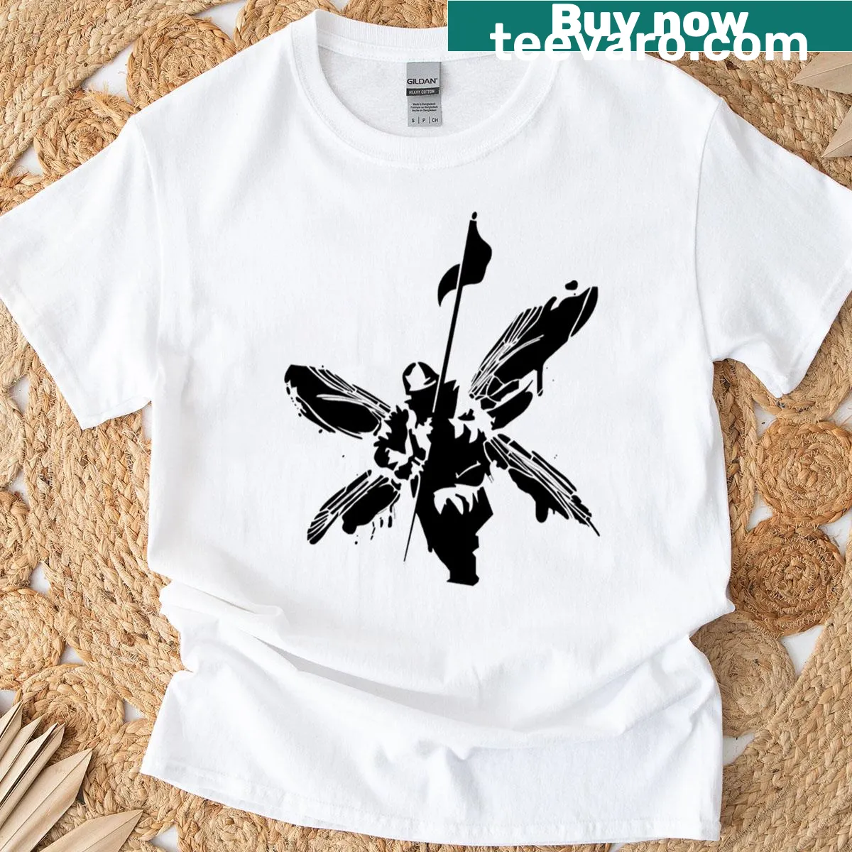 Music tribute t-shirt featuring bold 'Hybrid Theory' wording for fans. — on a men's t-shirt