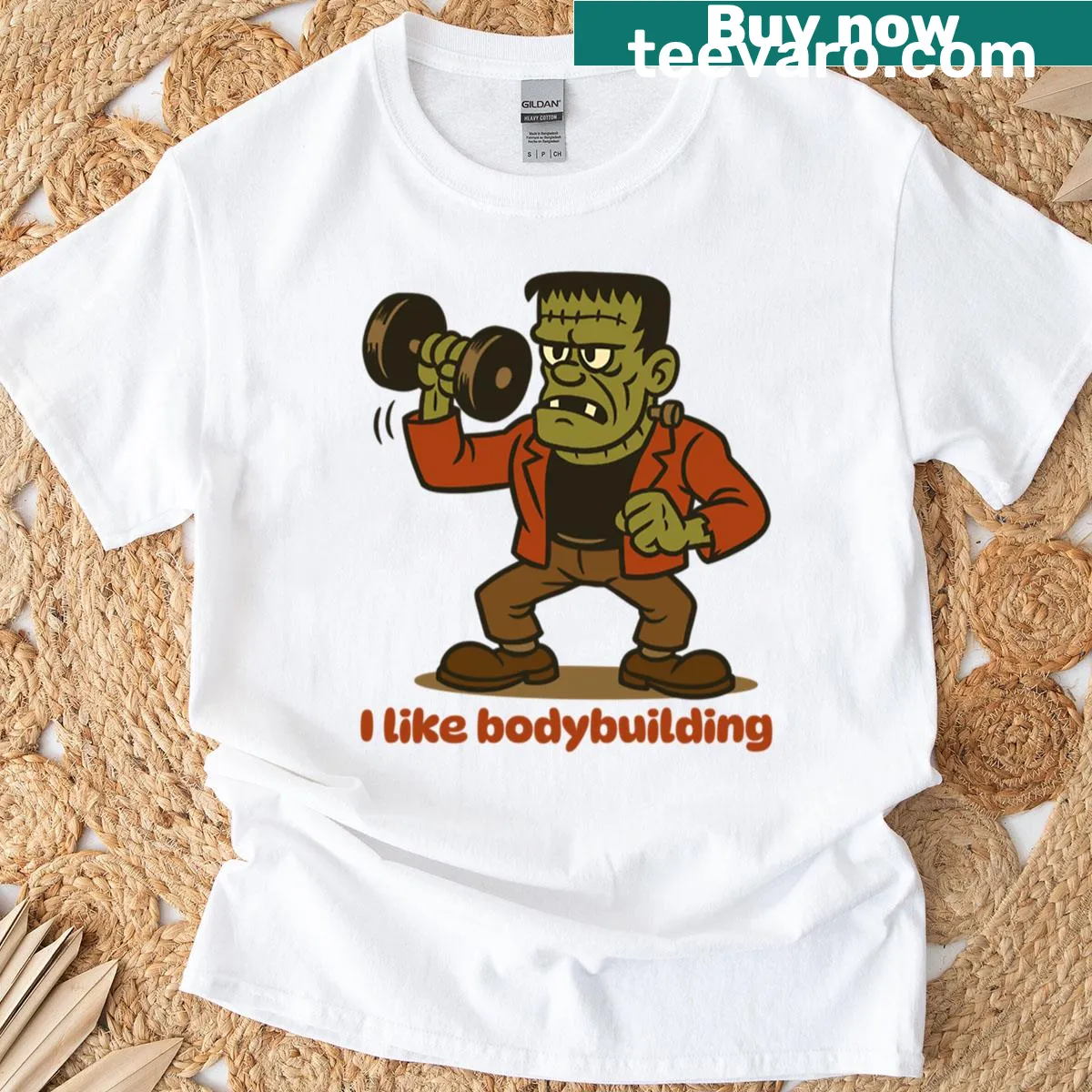 Bold T-shirt stating 'I Like Bodybuilding' for fitness lovers — on a men's t-shirt