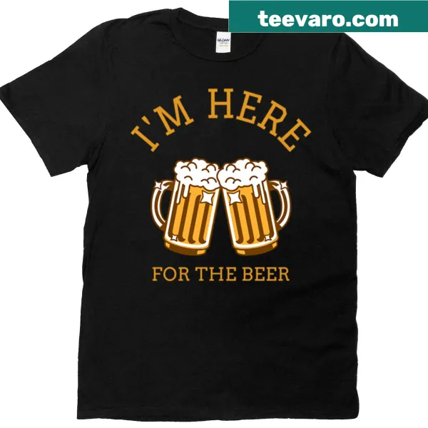 Playful beer-themed graphic on a casual t-shirt