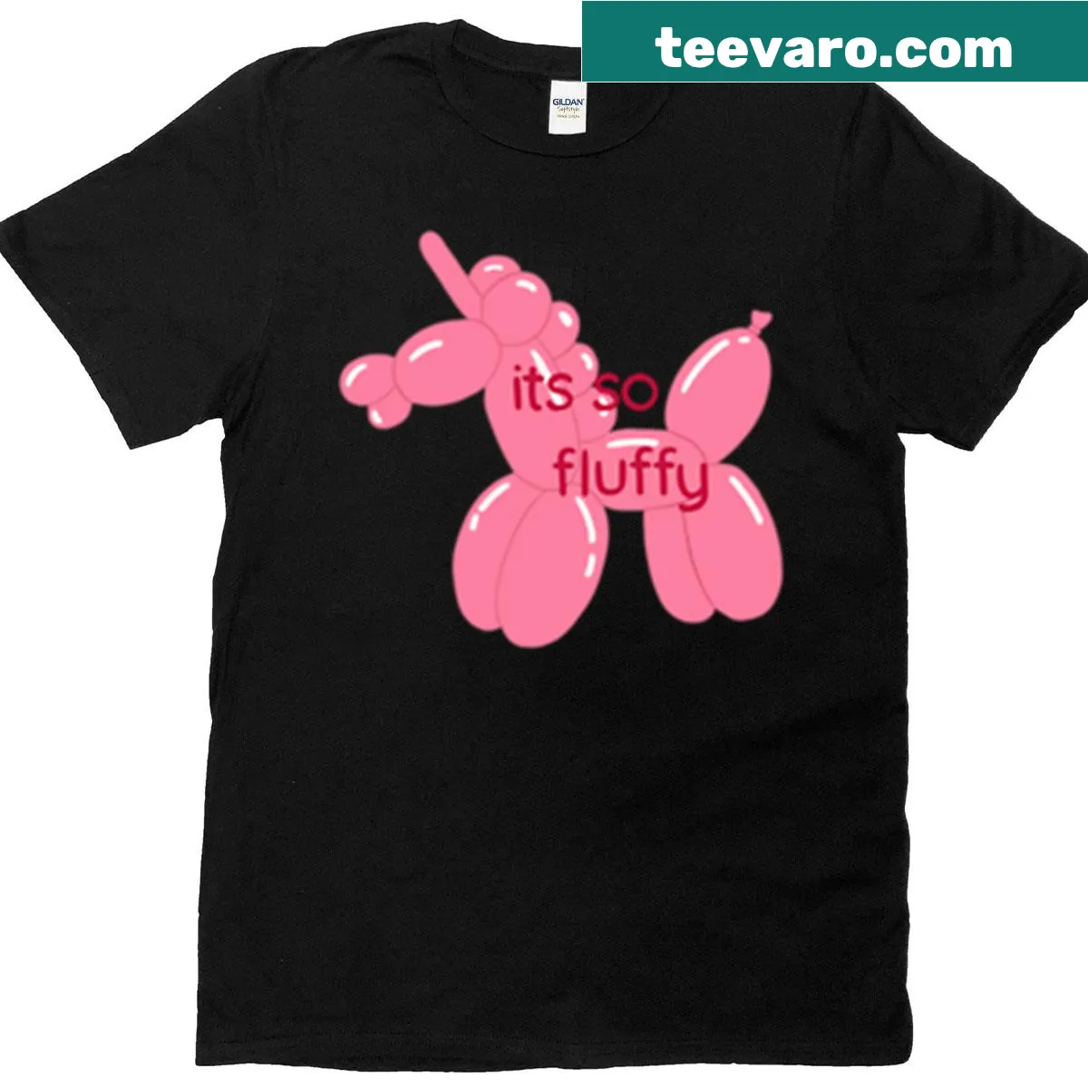 Cute t-shirt with a fluffy balloon unicorn graphic — on a men's t-shirt