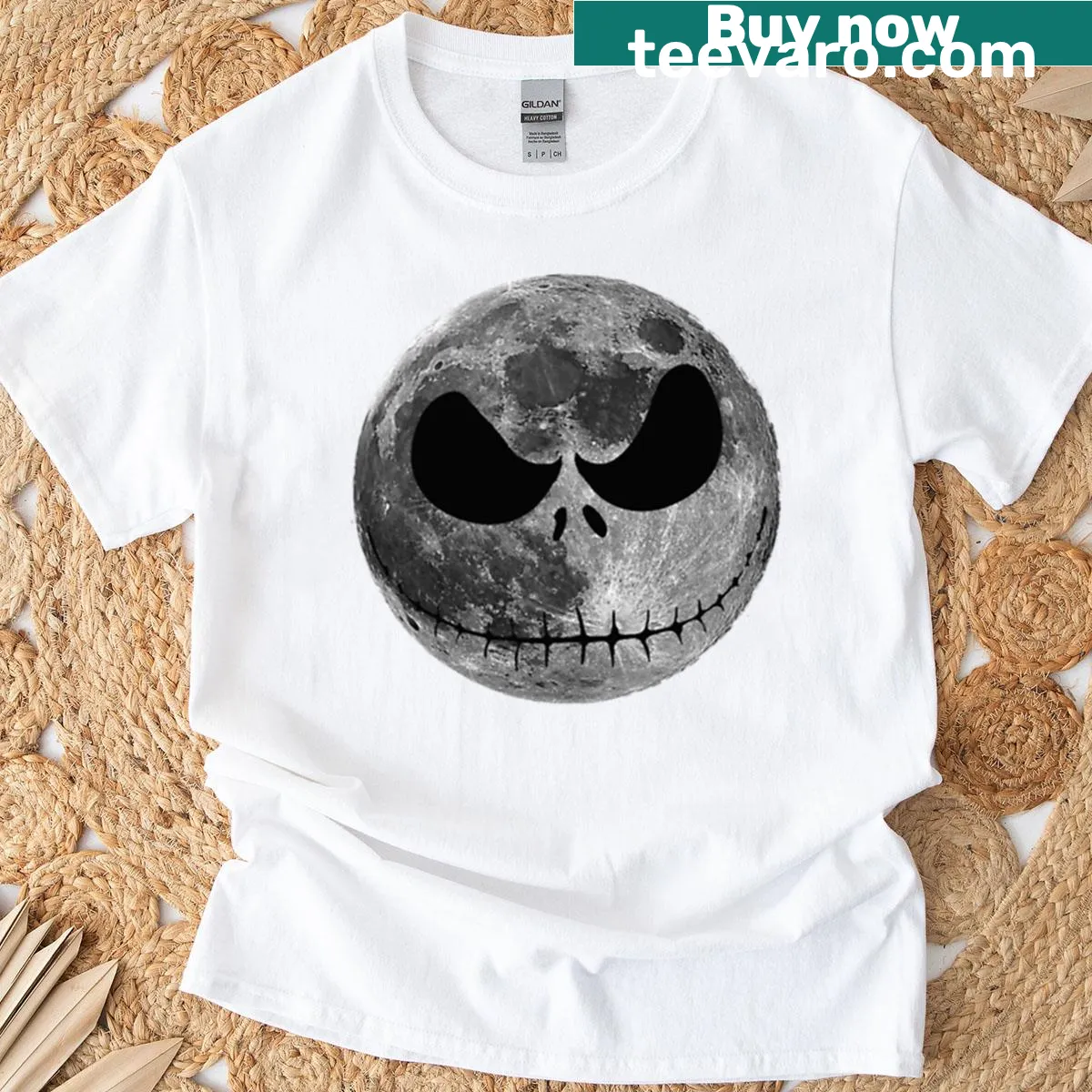 Playful Jack Moon t-shirt with whimsical cartoon graphics — on a men's t-shirt