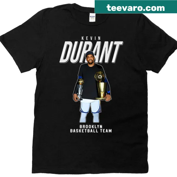 Kevin Durant number 35 graphic on a Brooklyn basketball T-shirt.