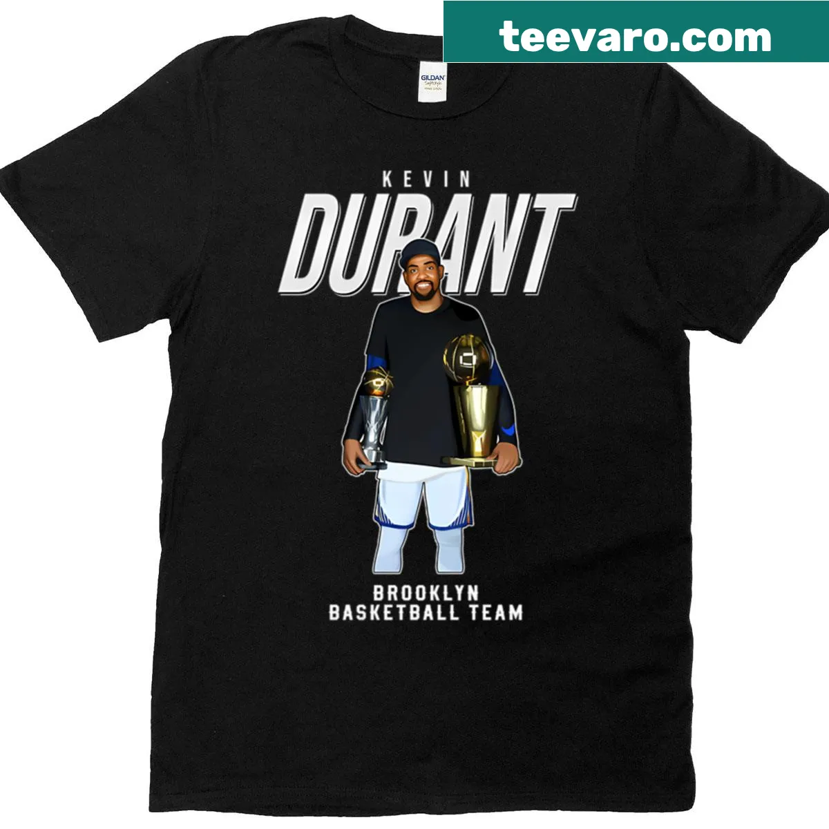 Kevin Durant number 35 graphic on a Brooklyn basketball T-shirt. — on a men's t-shirt