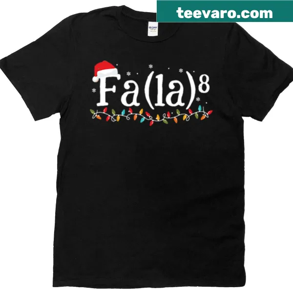 Math-themed Christmas t-shirt with playful 'Fa La La La' design