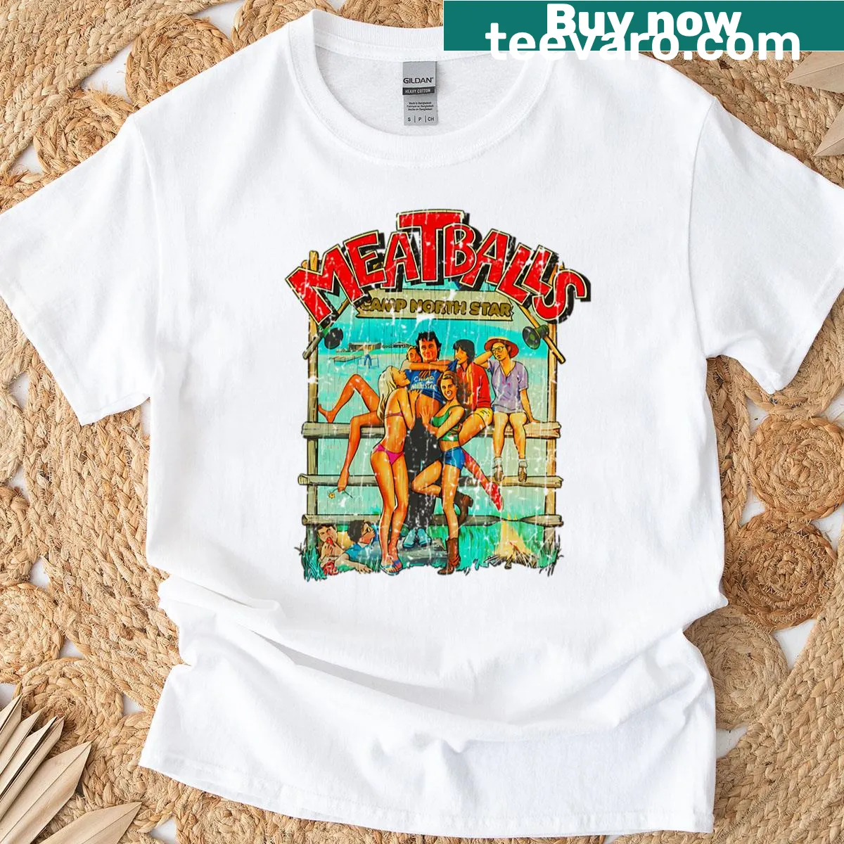 Nostalgic T-shirt inspired by the 80s film Meatballs — on a men's t-shirt