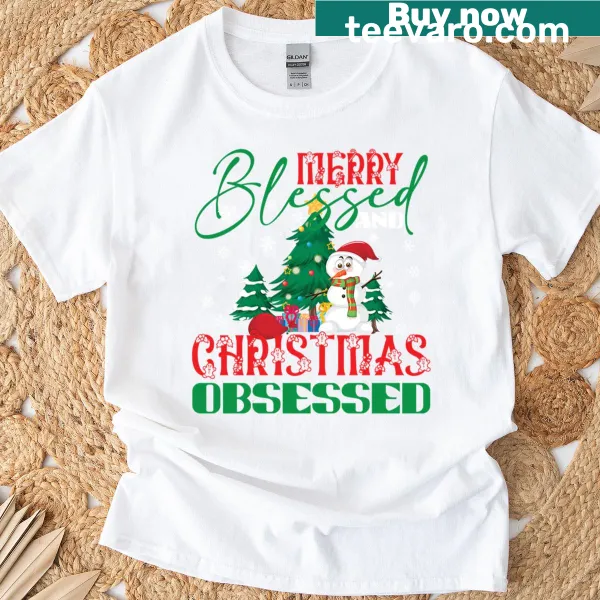 Heartwarming Christmas-themed t-shirt with festive graphics