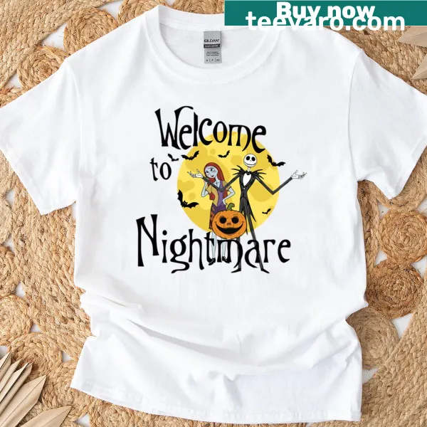 Charming Halloween-themed t-shirt with love story illustrations