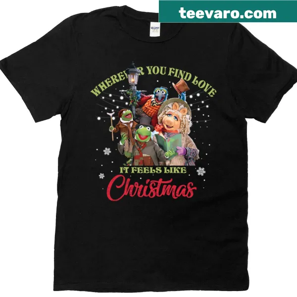 Muppet Christmas Carol themed t-shirt with love quote