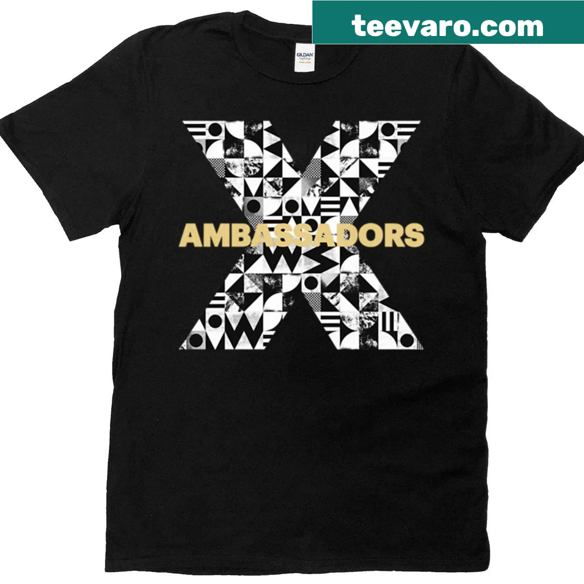 Graphic t-shirt celebrating Paris X Ambassadors band with elegant design — on a men's t-shirt