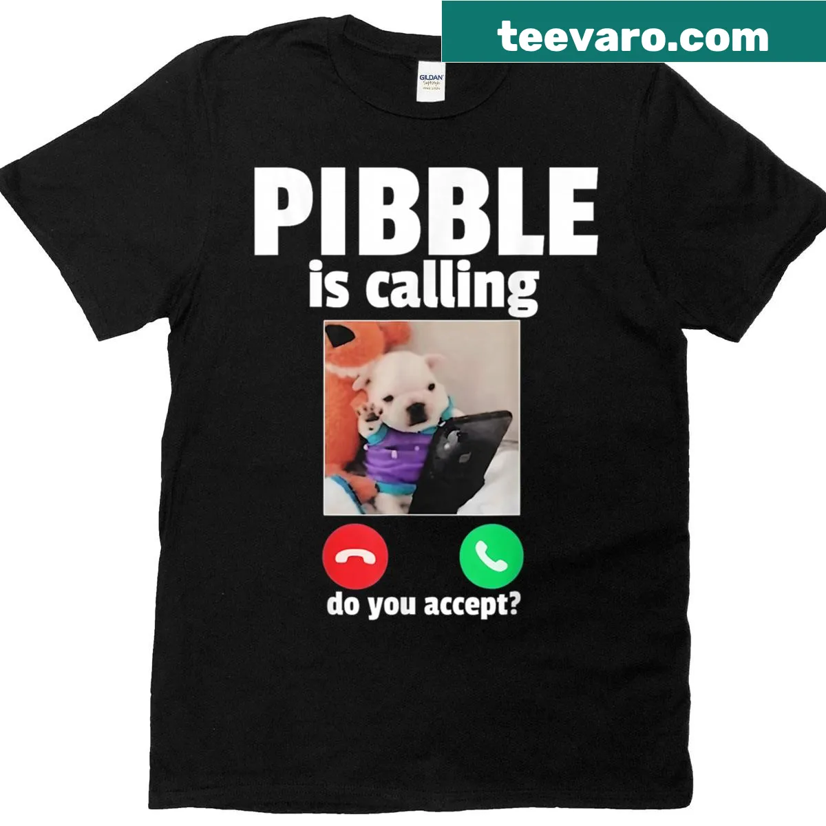 Humorous meme T-shirt featuring a playful phrase about pitbulls — on a men's t-shirt