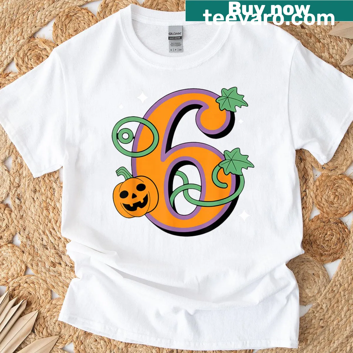 Matching couple T-shirts with 'Pumpkin Six Seven 67' text — on a men's t-shirt