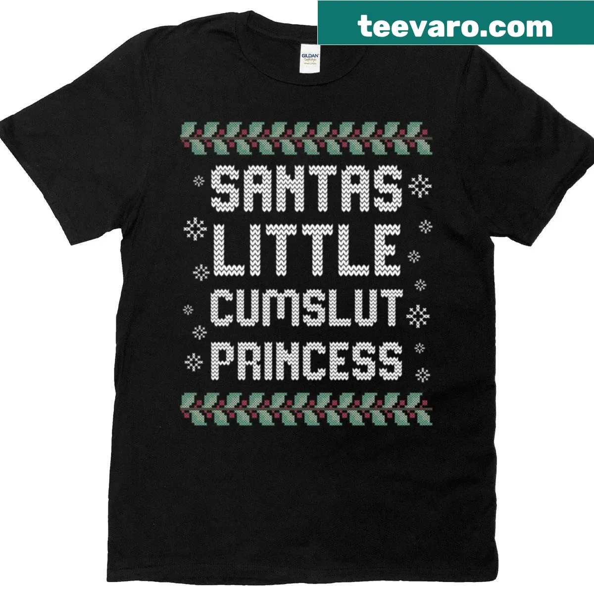 Naughty Christmas t-shirt with humorous graphic — on a men's t-shirt