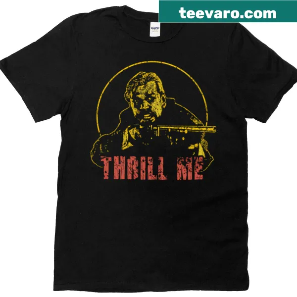 Vintage horror-themed t-shirt inspired by 80s thriller movies
