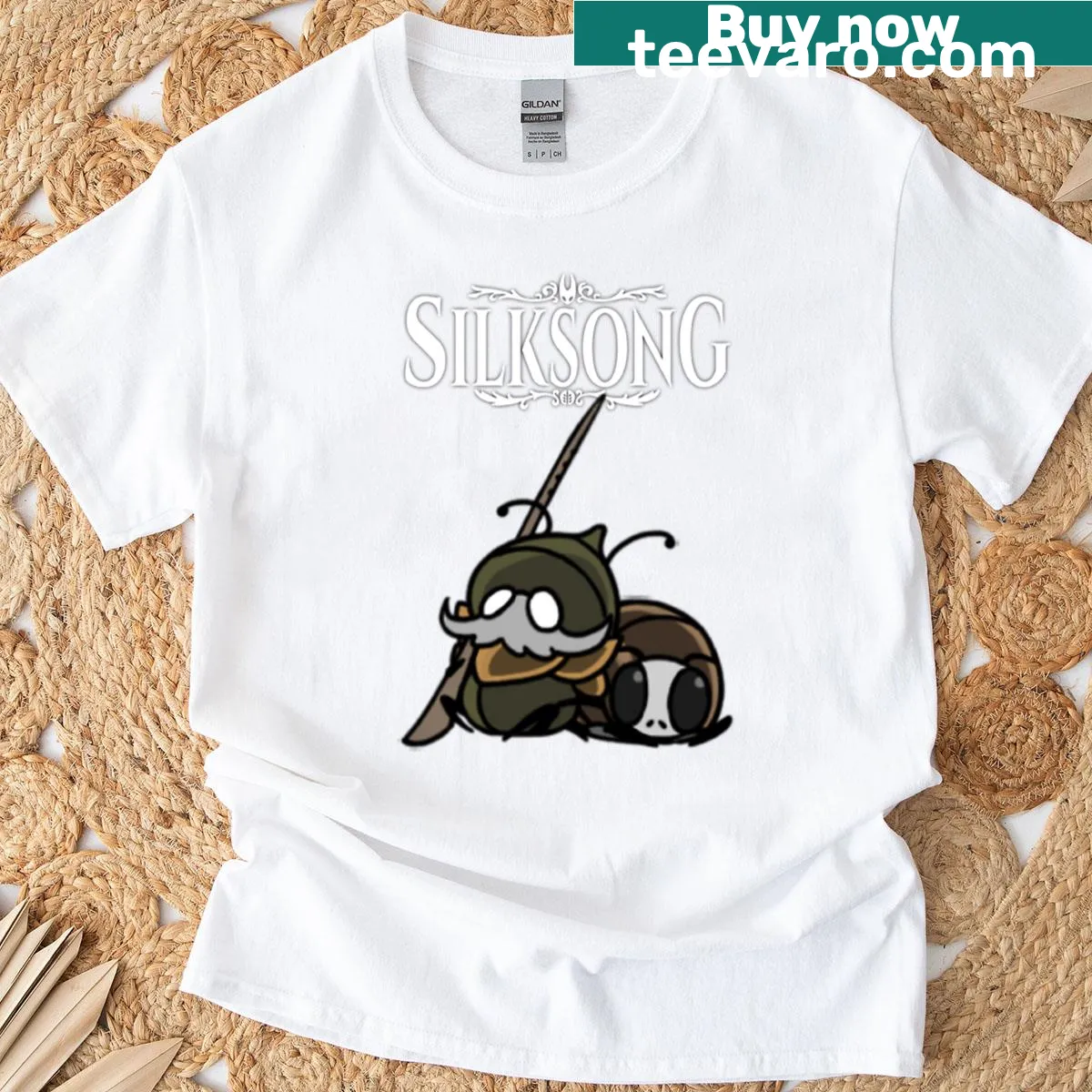 Playful t-shirt featuring Garmond and Zaza from Silksong — on a men's t-shirt
