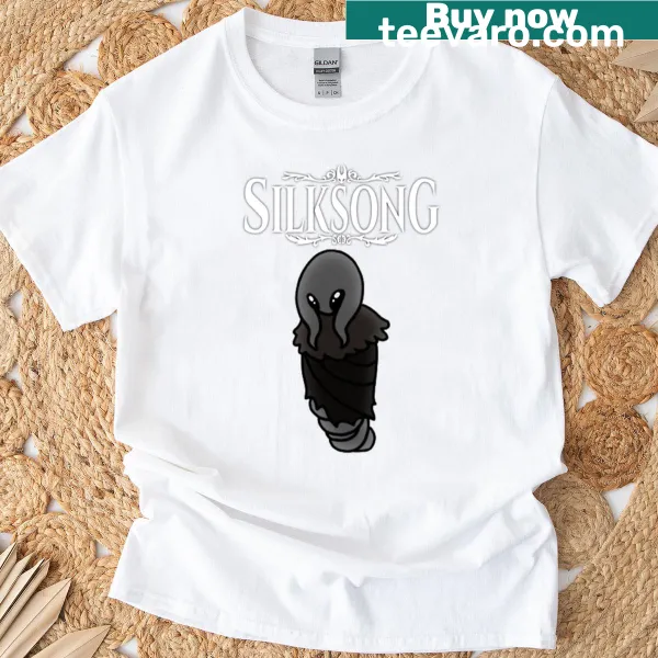 Silksong Greyroot character illustration on T-shirt