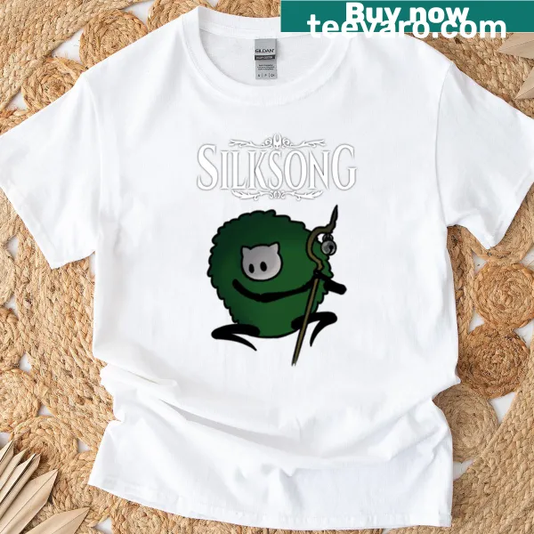 Illustrated T-shirt featuring Moss Druid from Silksong